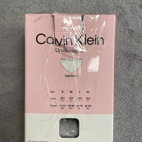 NEW Calvin Klein 7 Pack Girls Size M Bikini Underwear Cotton Stretch - Picture 2 of 4